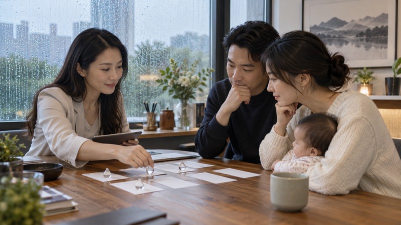 Chinese Baby Names Meaning Rain: Symbolism and Character Notes 3 Naming consultant shortlisting rain-related Chinese name ideas