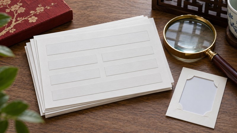 Blank form fields and photo holder for checking Chinese name order