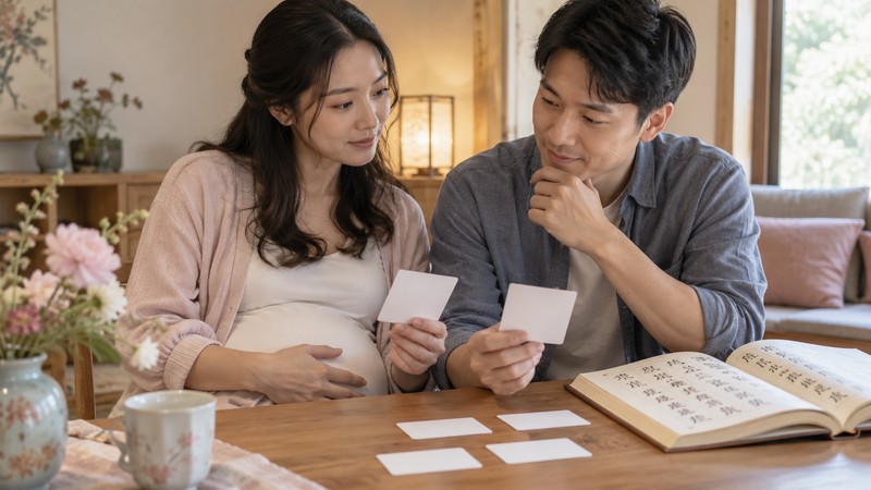 Parents comparing Chinese girl name candidates