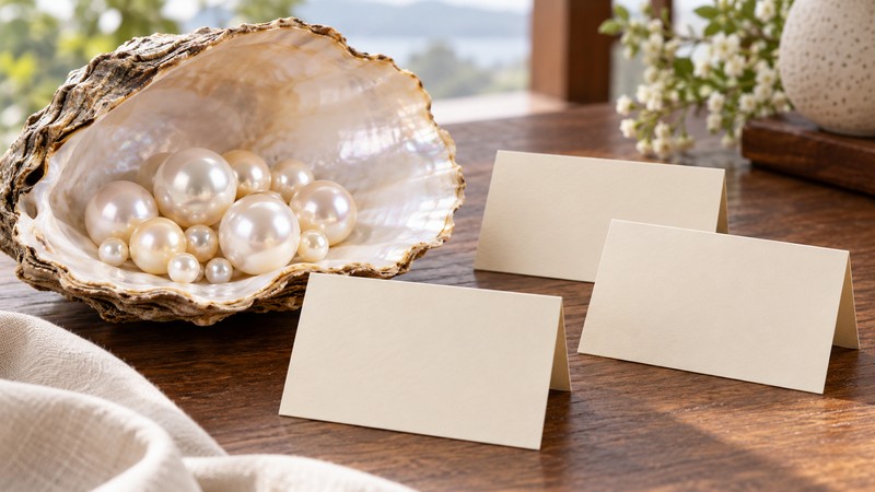 Chinese Names Meaning Pearl: Characters, Pinyin, and Meaning Checks 1 Natural pearls in an open shell beside blank Chinese name cards