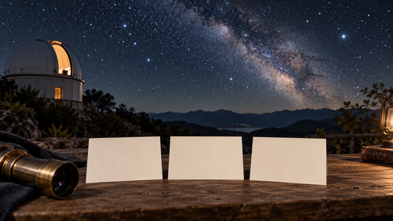 Compare Chinese Names Meaning Star: Characters, Sound, and Context 1 Star-filled sky and observatory beside blank Chinese name cards